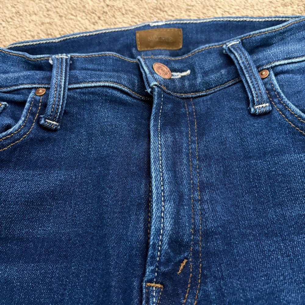 Mother Women’s Size 28 The Mid Rise Rambler Zip Ankle Coastal Colors Denim Jeans - Picture 3 of 15